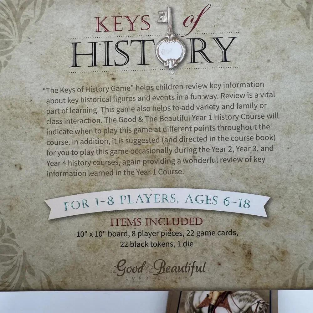 Keys Of History Year 1 History Course Educational Game The Good & The Beautiful